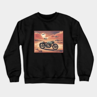 Vintage Cafe racer 50s vibe motorcycle Crewneck Sweatshirt